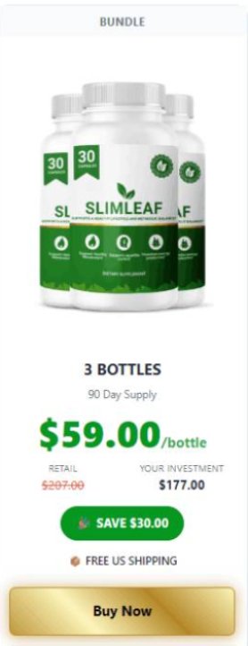 SlimLeaf best deal bulk savings offer on probiotic supplement