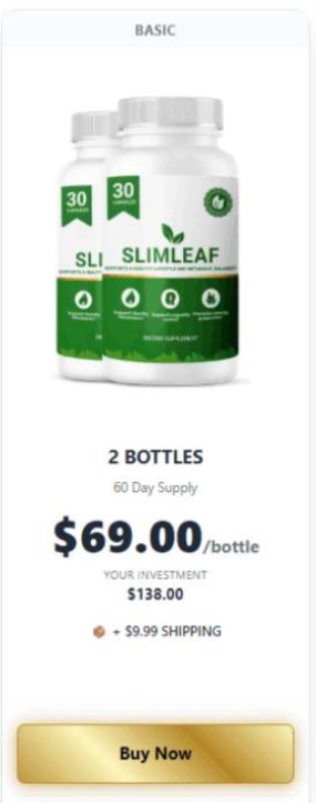 SlimLeaf special pricing packages for probiotic supplement bundles